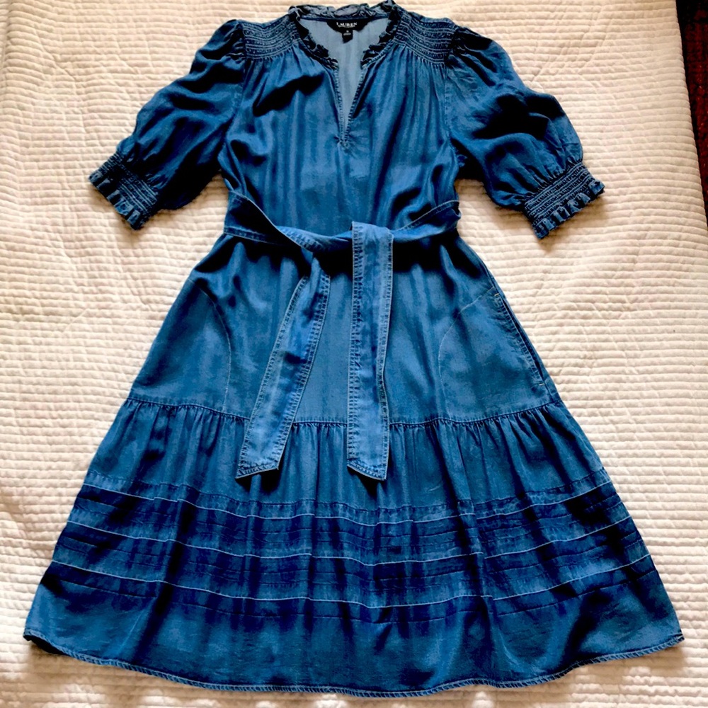 Tensile denim dress